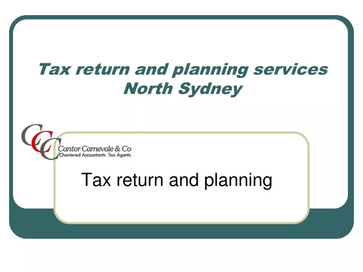 tax return and planning services north sydney