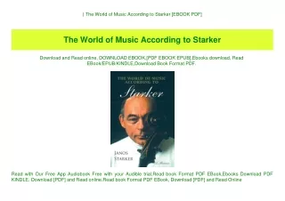 ^DOWNLOAD-PDF) The World of Music According to Starker [EBOOK PDF]