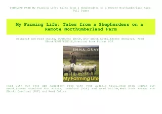 DOWNLOAD FREE My Farming Life Tales from a Shepherdess on a Remote Northumberland Farm Full Pages