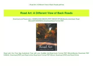 road art a different view of back roads pdf free