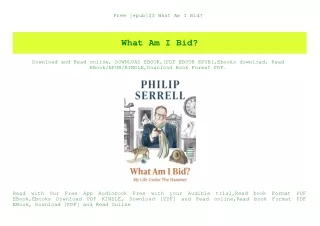Free [epub]$$ What Am I Bid (READ PDF EBOOK)