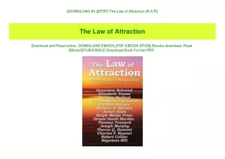 [DOWNLOAD IN @PDF] The Law of Attraction [R.A.R]