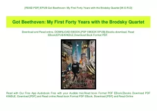 [READ PDF] EPUB Got Beethoven My First Forty Years with the Brodsky Quartet [W.O.R.D]