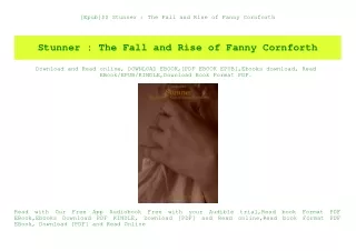 [Epub]$$ Stunner  The Fall and Rise of Fanny Cornforth (DOWNLOAD E.B.O.O.K.^)