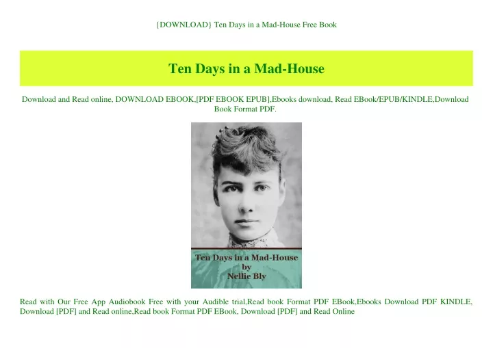 download ten days in a mad house free book