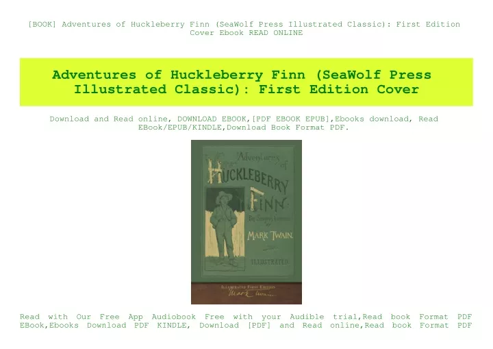 book adventures of huckleberry finn seawolf press
