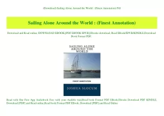 (Download) Sailing Alone Around the World  (Finest Annotation) Pdf