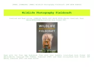 [FREE] [DOWNLOAD] [READ] Wildlife Photography Fieldcraft [PDF EPUB KINDLE]