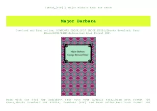 ((Read_[PDF])) Major Barbara READ PDF EBOOK