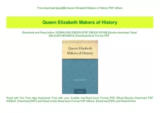 Free download [epub]$$ Queen Elizabeth Makers of History PDF eBook