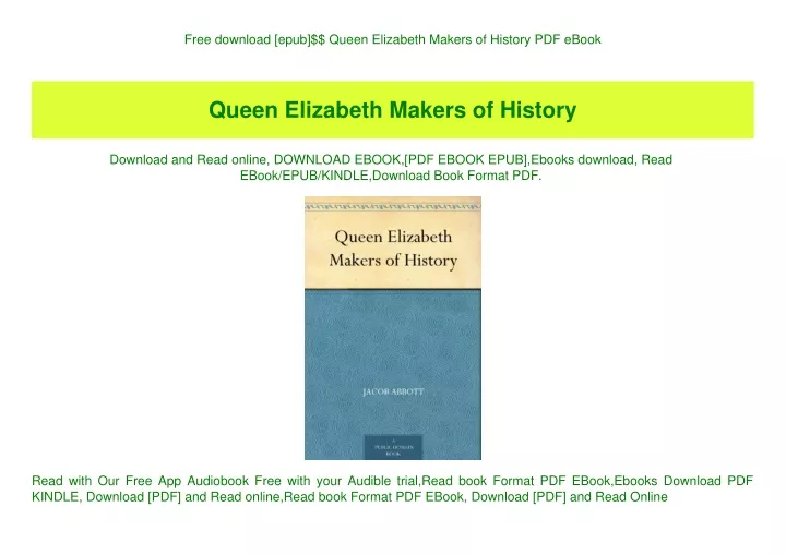 free download epub queen elizabeth makers