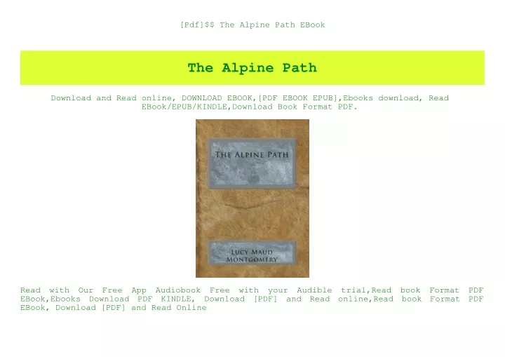 pdf the alpine path ebook