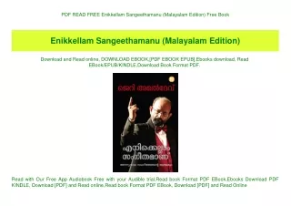 PDF READ FREE Enikkellam Sangeethamanu (Malayalam Edition) Free Book