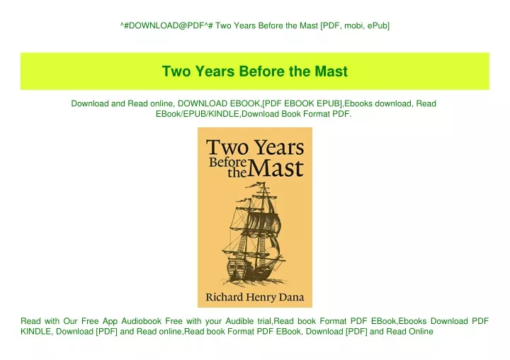 download@pdf two years before the mast pdf mobi