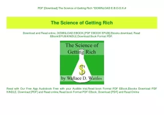 PDF [Download] The Science of Getting Rich ^DOWNLOAD E.B.O.O.K.#