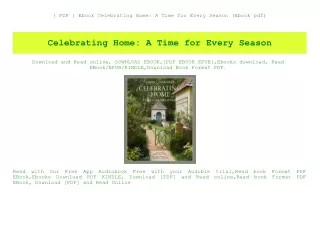 { PDF } Ebook Celebrating Home A Time for Every Season (Ebook pdf)