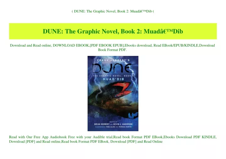 dune the graphic novel book 2 muad dib
