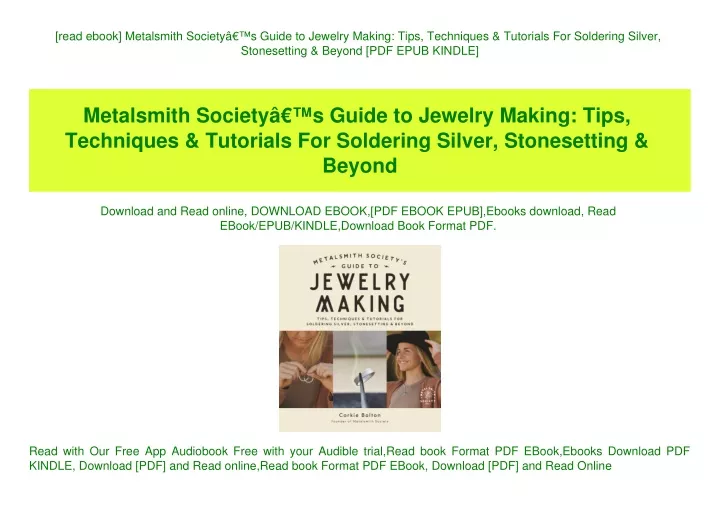 read ebook metalsmith society s guide to jewelry