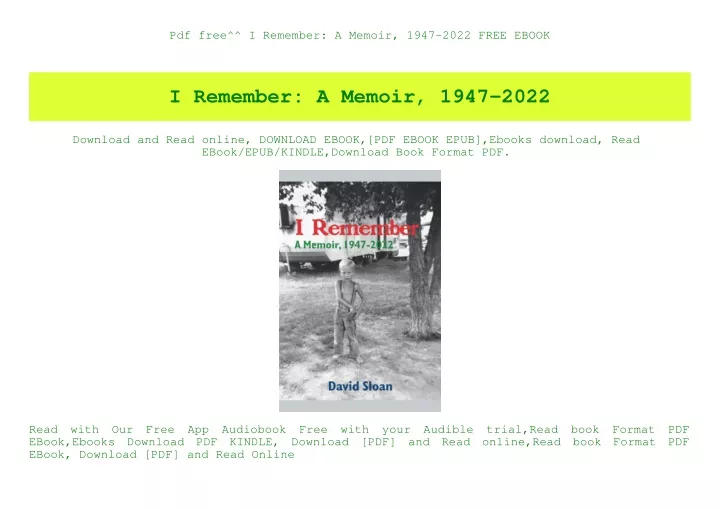 pdf free i remember a memoir 1947 2022 free ebook