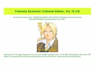 (READ-PDF!) Fullmetal Alchemist Fullmetal Edition  Vol. 18 (18) [EBOOK PDF]