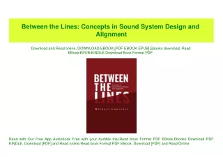 (READ)^ Between the Lines Concepts in Sound System Design and Alignment Read Online