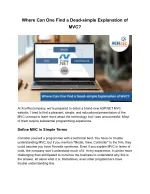 Is the Model-View-Controller Pattern Dead? | XcelTec - slide 1
