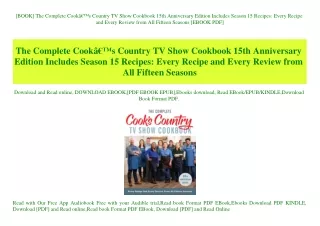 [BOOK] The Complete CookÃ¢Â€Â™s Country TV Show Cookbook 15th Anniversary Edition Includes Season 15 Recipes Every Recip
