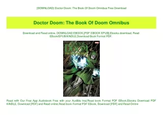 {DOWNLOAD} Doctor Doom The Book Of Doom Omnibus Free Download