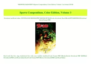 ^#DOWNLOAD@PDF^# Spawn Compendium  Color Edition  Volume 3 in format E-PUB