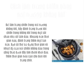 Cách làm trứng chiên bằng nồi nướng không khí