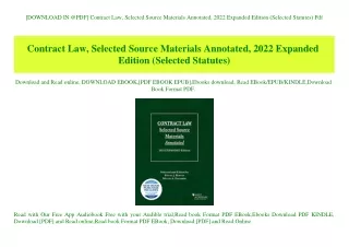 PPT - [DOWNLOAD IN @PDF] Contract Law Selected Source Materials ...