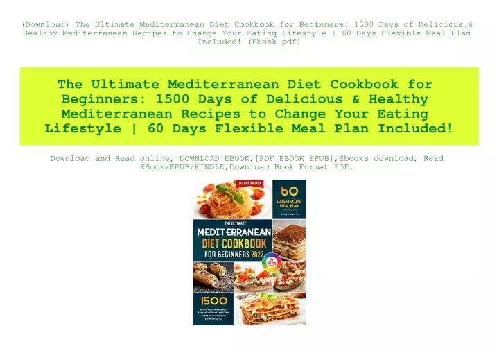 download the ultimate mediterranean diet cookbook