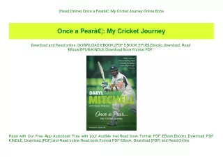 {Read Online} Once a PearÃ¢Â€Â¦ My Cricket Journey Online Book