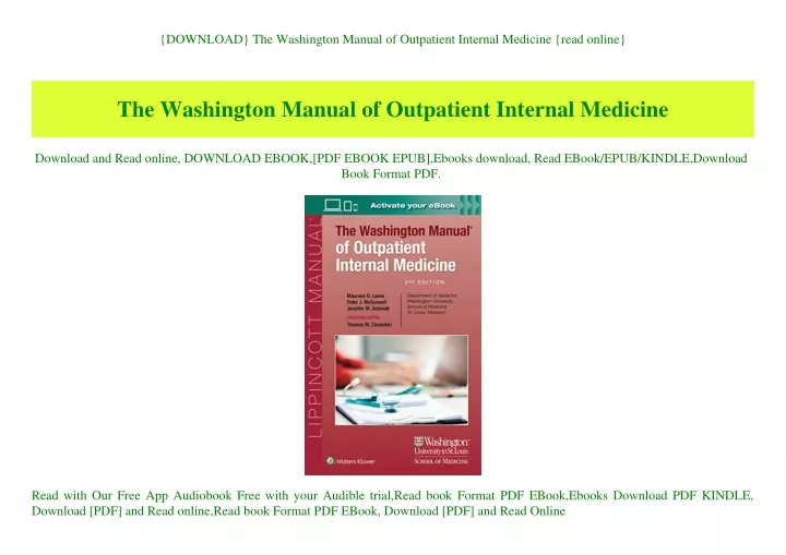 download the washington manual of outpatient