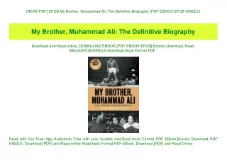 [READ PDF] EPUB My Brother  Muhammad Ali The Definitive Biography {PDF EBOOK EPUB KINDLE}