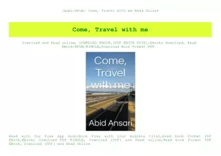 {mobiePub} Come  Travel with me Read Online
