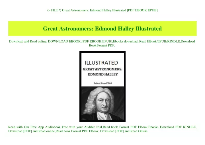 file great astronomers edmond halley illustrated
