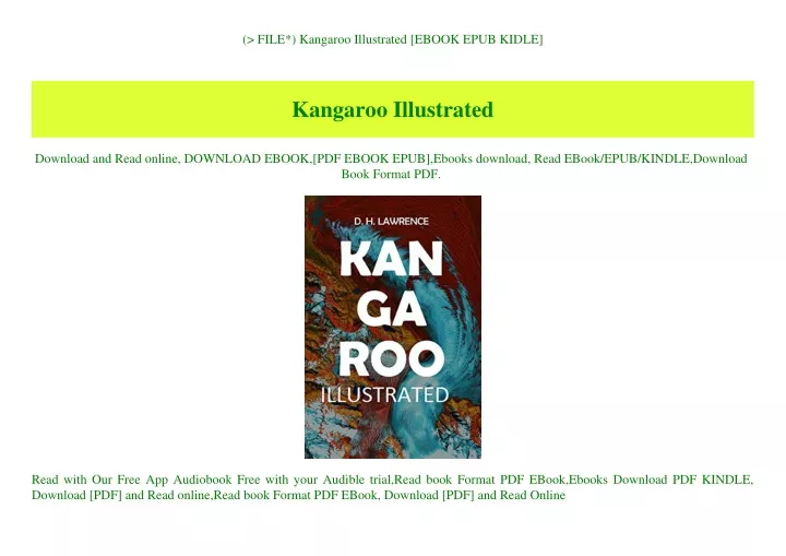 file kangaroo illustrated ebook epub kidle