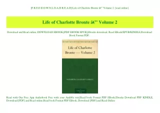 [F.R.E.E D.O.W.N.L.O.A.D R.E.A.D] Life of Charlotte Bronte Ã¢Â€Â” Volume 2 {read online}