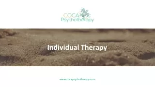 Individual Therapy At COCA Psychotherapy