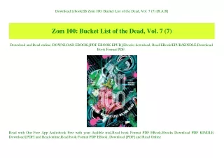 Download [ebook]$$ Zom 100 Bucket List of the Dead  Vol. 7 (7) [R.A.R]