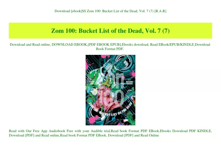 download ebook zom 100 bucket list of the dead