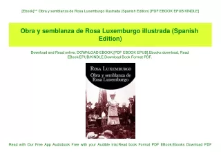 [Ebook]^^ Obra y semblanza de Rosa Luxemburgo illustrada (Spanish Edition) [PDF EBOOK EPUB KINDLE]