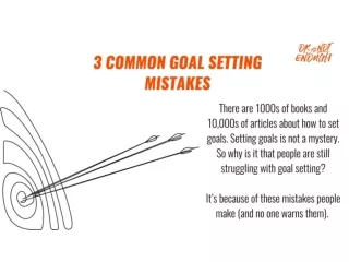 3 Common Goal Setting Mistakes