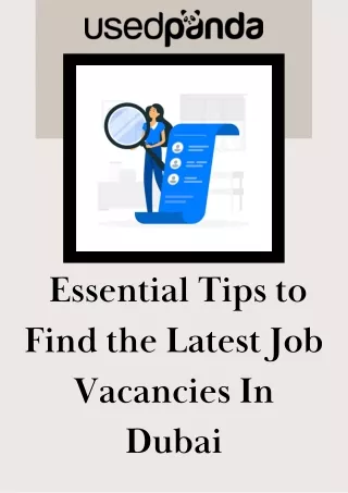 Essential Tips to Find the Latest Job Vacancies In Dubai