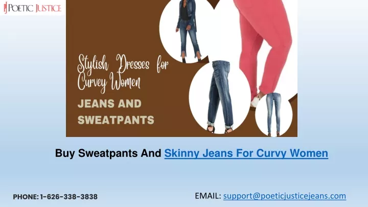 buy sweatpants and skinny jeans for curvy women
