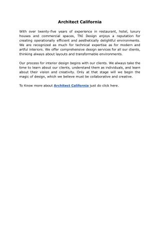 Architect California