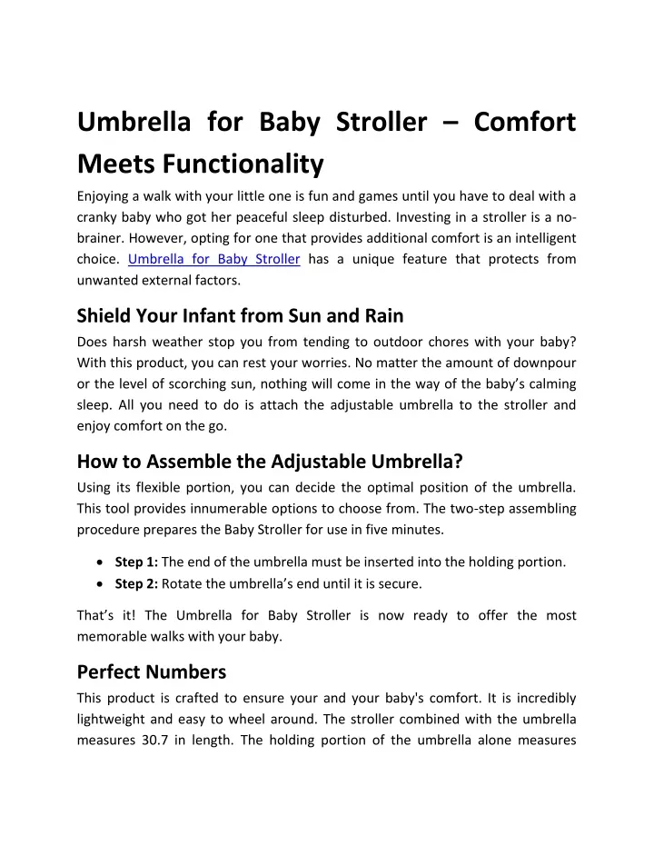 umbrella for baby stroller comfort meets