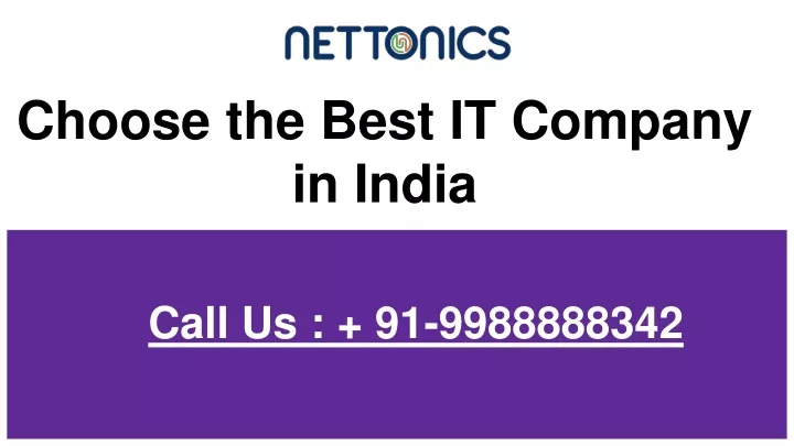 choose the best it company in india