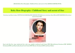 [READ] Ruby Rose Biography Childhood Story and ascent of Star [KINDLE EBOOK EPUB]